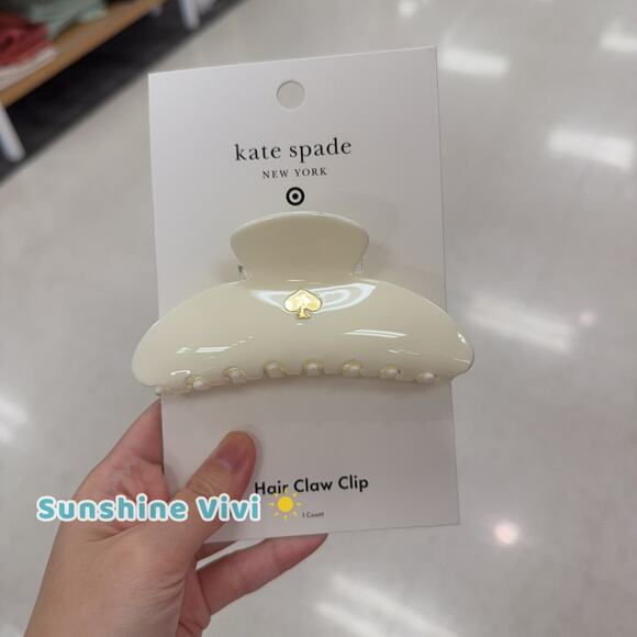 NEW Kate Spade NY x Target Hair Claw Clip Cream main image 4